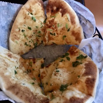 India Restaurant - Garlic Naan bread - Indian Near Me - Providence, Rhode Island