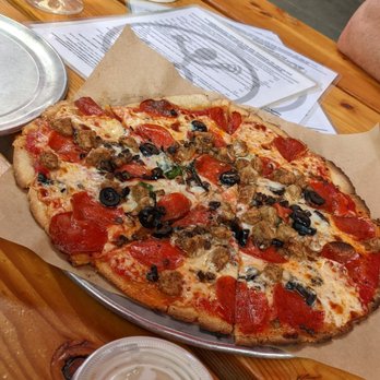 Frolic Brewing - Supreme GF pizza - Breweries Near Me - Westminster, Colorado