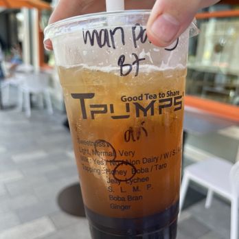 Tpumps - Mango peach passion green tea with honey Boba - Bubble Tea Near Me - Foster City, California Tpumps - Mango peach passion green tea with honey Boba - Bubble Tea Near Me - Foster City, California
