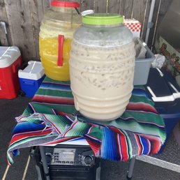 Horchata and I forgot what the other one was but it's hella yummy! Horchata and I forgot what the other one was but it's hella yummy!