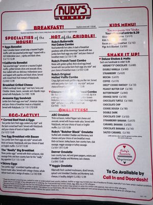 Menu photo 8 Ruby's Diner Costa Mesa, CA