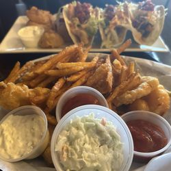 The Old Bag of Nails Pub - Fish Tacos and Shrimp & Fish Platter