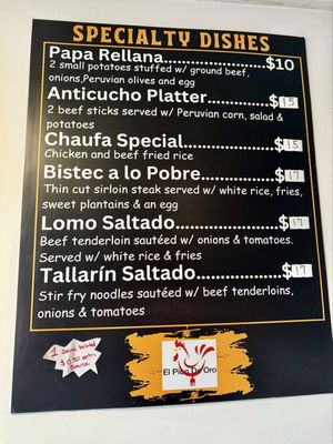 Menu photo 1 El Pico de Oro Virginia Beach, VA