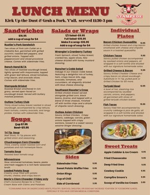 Menu photo 7 Stampede Livermore, CA