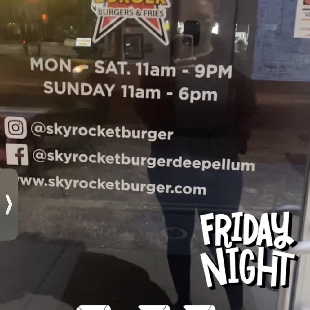 Sky Rocket Burger-Dallas - TERRIBLE SERVICE . ADVERTISE CLOSING AT 9, BUT CLOSE AT 7:45p???? - Burgers Near Me - Dallas, Texas Sky Rocket Burger-Dallas - TERRIBLE SERVICE . ADVERTISE CLOSING AT 9, BUT CLOSE AT 7:45p???? - Burgers Near Me - Dallas, Texas