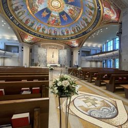 St John Neumann Catholic Church - Flowers and dome