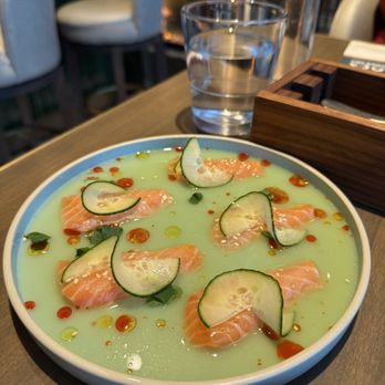 The Block At Woods Hill - Salmon belly crudo - Tapas/Small Plates Near Me - Boston, Massachusetts