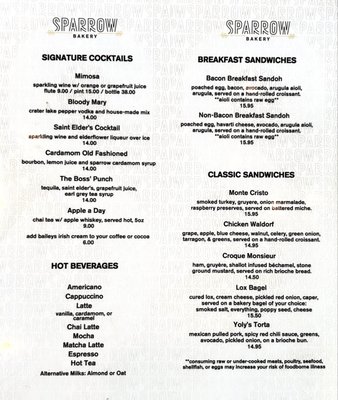 Menu photo 4 The Sparrow Bakery Bend, OR