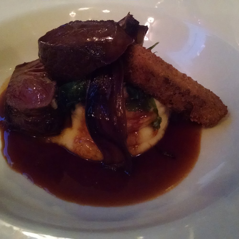 The Gun - Wild Suffolk fallow deer loin, braised shoulder, caramelised shallot, buttered kale, celeriac mousseline - British Near Me - London, XGL The Gun - Wild Suffolk fallow deer loin, braised shoulder, caramelised shallot, buttered kale, celeriac mousseline - British Near Me - London, XGL