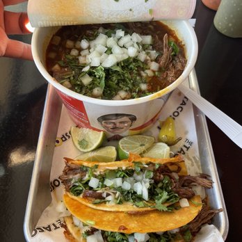 Taco Spot - Birria Ramen and two birria tacos - Mexican Near Me - Chandler, Arizona