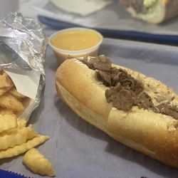 Philadelphia Steaks & Hoagies - Cheese Steak Sandwich with Cheese Fries