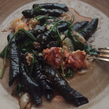 Spago - Squid ink pasta dish with YUMMY stuff. - New American Near Me - Beverly Hills, California