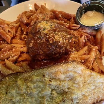 Black Dog Bar & Grille - Meatball with pasta. - American Near Me - Putnam, Connecticut Black Dog Bar & Grille - Meatball with pasta. - American Near Me - Putnam, Connecticut