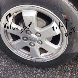 This photo shows the offset of the red that should be aligned with the valve stem for proper balance and where. This photo shows the offset of the red that should be aligned with the valve stem for proper balance and where.