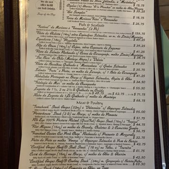 Fernandes steakhouse - Dinner special menu - Portuguese Near Me - Newark, New Jersey