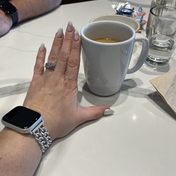 First Watch - Loving this huge coffee cup with delicious coffee. It's almost as big as my hand :) - Breakfast & Brunch Near Me - Mesa, Arizona
