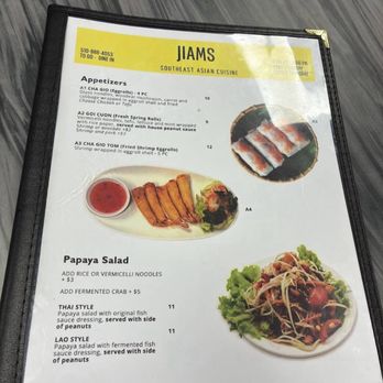 Jiam’s - Menu- June 2026 - Laotian Near Me - Oakland, California