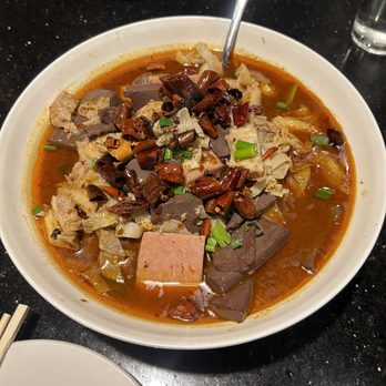 Royal Sichuan - P14. Beef Tripe and Pork Blood in Hot Pot Sauce - Chinese Near Me - Richardson, Texas Royal Sichuan - P14. Beef Tripe and Pork Blood in Hot Pot Sauce - Chinese Near Me - Richardson, Texas
