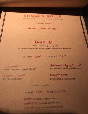 Menu photo 2 bnb. bahn mi & beer Munich, BY