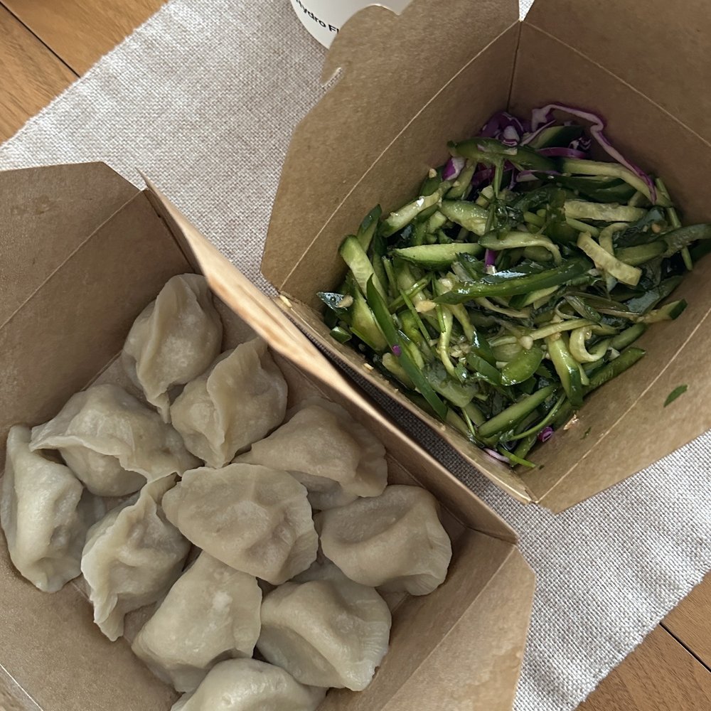 Dumpling & Dough - 10 Piece Beef & Onion Dumpling & Northen China Salad - Chinese Near Me - San Carlos, California