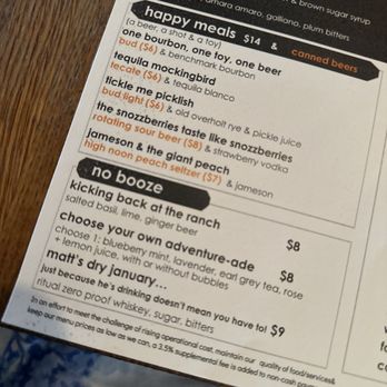 Barrel - Menu - New American Near Me - Washington, DC, District of Columbia