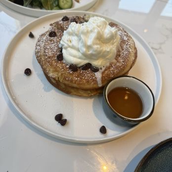 Samos Cafe & Grill - Chocolate Chip Pancake' - Mediterranean Near Me - Sherman Oaks, California Samos Cafe & Grill - Chocolate Chip Pancake' - Mediterranean Near Me - Sherman Oaks, California