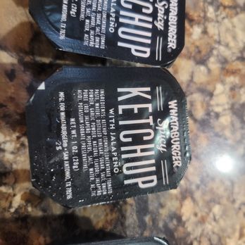 Whataburger - We asked for ketsup. Not spicy jalepeno ketsup. - Burgers Near Me - Mesa, Arizona