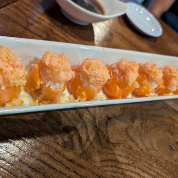 Touken Sushi - Hunters Creek - Truffle salmon with baked salmon on top - Japanese Near Me - Orlando, Florida