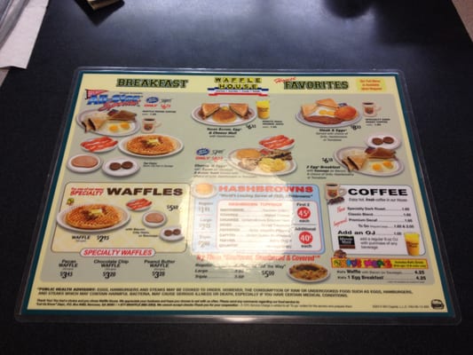 Menu photo 3 Waffle House Plano, TX