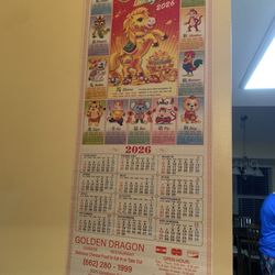Golden Dragon - Wall scroll