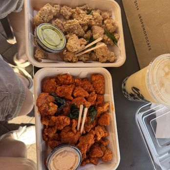 Bopomofo Cafe - spicy and regular popcorn chicken - Cafes Near Me - Irvine, California