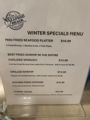 Menu photo 3 Doc's Seafood Shack & Oyster Bar Orange Beach, AL Menu photo 3 Doc's Seafood Shack & Oyster Bar Orange Beach, AL