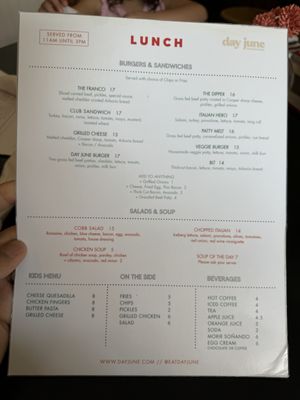 Menu photo 4 Day June Hensonville, NY