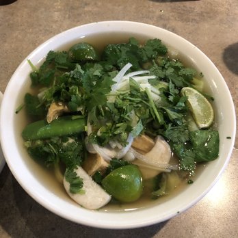 unPhogettable - Pho with seasonal vegetables and tofu (I added cilantro and lime). YUM! - Vietnamese Near Me - Mesa, Arizona