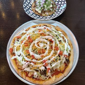 Taco Pizza - Taco pizza and birria volcano. - Tacos Near Me - Surfside Beach, South Carolina Taco Pizza - Taco pizza and birria volcano. - Tacos Near Me - Surfside Beach, South Carolina