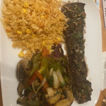 Nopal - Skirt steak, grilled veggies and yellow rice - Mexican Near Me - Gainesville, Florida