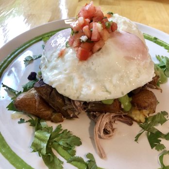 Over Easy - Kalua Pork Hash. Green sauce!? - Breakfast & Brunch Near Me - Kailua, Hawaii Over Easy - Kalua Pork Hash. Green sauce!? - Breakfast & Brunch Near Me - Kailua, Hawaii