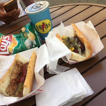 Top Dog - Lemon chicken and hot link - Hot Dogs Near Me - Oakland, California Top Dog - Lemon chicken and hot link - Hot Dogs Near Me - Oakland, California