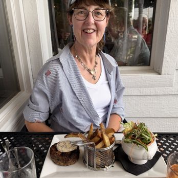 Chives Door County - Wife and tenderloin w/mushroom butter, fries, and a salad - New American Near Me - Baileys Harbor, Wisconsin Chives Door County - Wife and tenderloin w/mushroom butter, fries, and a salad - New American Near Me - Baileys Harbor, Wisconsin