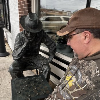 The Jack Daniel Distillery - Playing checkers with Mr. Jack Daniel outside the Hardware Store in the Lynchburg town square - Distilleries Near Me - Lynchburg, Tennessee The Jack Daniel Distillery - Playing checkers with Mr. Jack Daniel outside the Hardware Store in the Lynchburg town square - Distilleries Near Me - Lynchburg, Tennessee