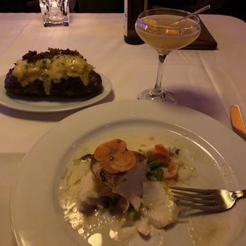 Ocean Prime - Chilean Sea Bass, Twice Baked Potato & Whiskey Clover - Seafood Near Me - Denver, Colorado