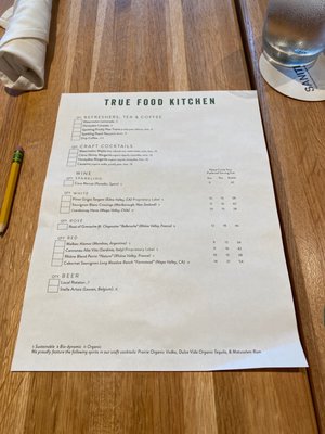 Menu photo 6 True Food Kitchen Austin, TX