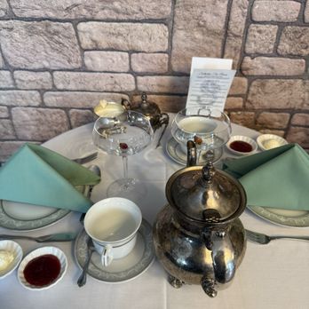 Sotherton Tea Room - There is the tiniest rose,  in the bottom of each champagne glass that infuses into the champagne and makes for the most delicious surprise - Tea Rooms Near Me - Lincoln, California