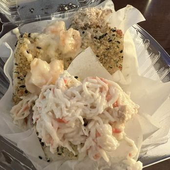 Ricebunn - Onigiri Trio: Shrimp Onigiri; Crab Onigiri - Japanese Near Me - Irvine, California Ricebunn - Onigiri Trio: Shrimp Onigiri; Crab Onigiri - Japanese Near Me - Irvine, California