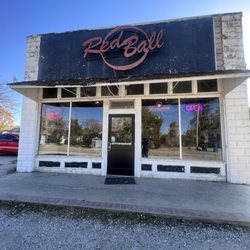 Red Ball Bar & Grill - Front of building. It has a vibe.