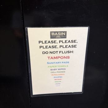 Basin 141 - Good sense of humor in the ladies room. - Pubs Near Me - Montrose, California