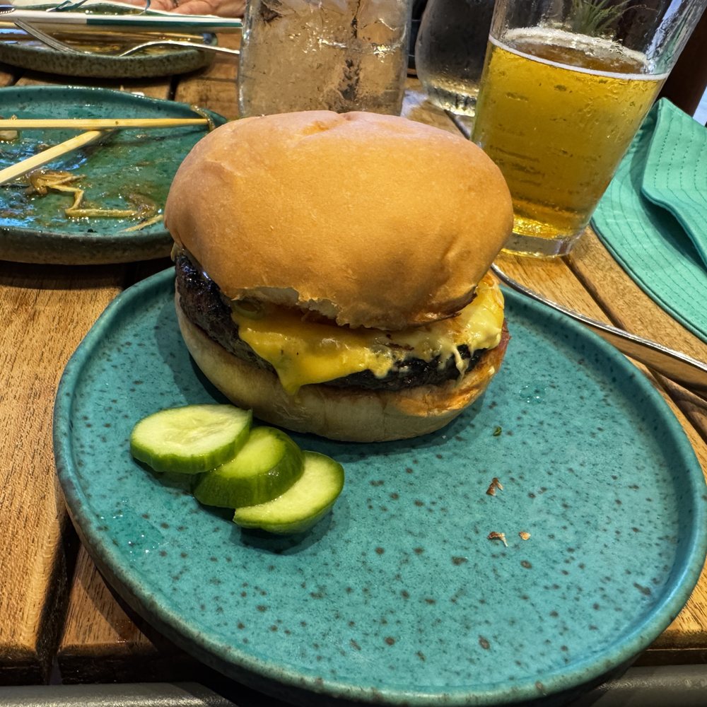 Piko Kitchen + Bar - Their delicious $5 burger. - Cocktail Bars Near Me - Honolulu, Hawaii