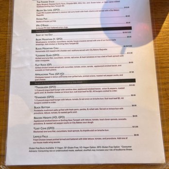 The Trailhead - Front Menu - Burgers Near Me - Black Mountain, North Carolina The Trailhead - Front Menu - Burgers Near Me - Black Mountain, North Carolina