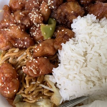 Kitty's Kitchen - Combination Plate, General Tao Chicken and Sesame Seed Chicken with Steam Rice and Chow Mein. - Chinese Near Me - Manteca, California Kitty's Kitchen - Combination Plate, General Tao Chicken and Sesame Seed Chicken with Steam Rice and Chow Mein. - Chinese Near Me - Manteca, California