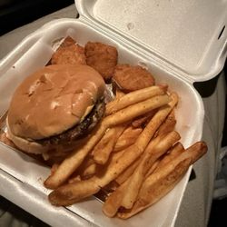 Cook Out - Double burger, nuggets and Cajun fries